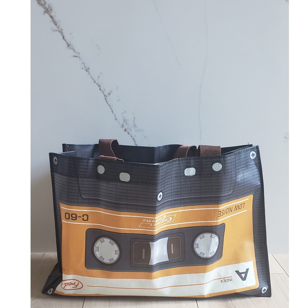 Fred‎ & Friends Cassette Tape Reusable Shopping Tote Bag Novelty Truffle Shuffle